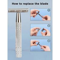 The Great Living Co Premium Double Edge Safety Razor Plus Blades - Silver